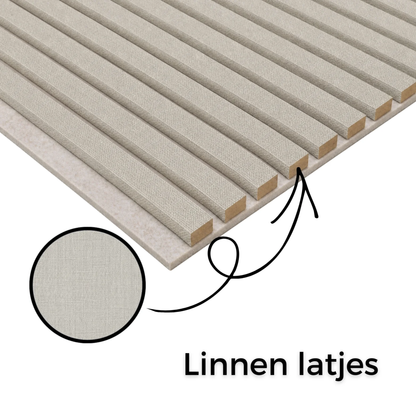 Akoestisch paneel - Linnen Beige - 270 x 60 cm