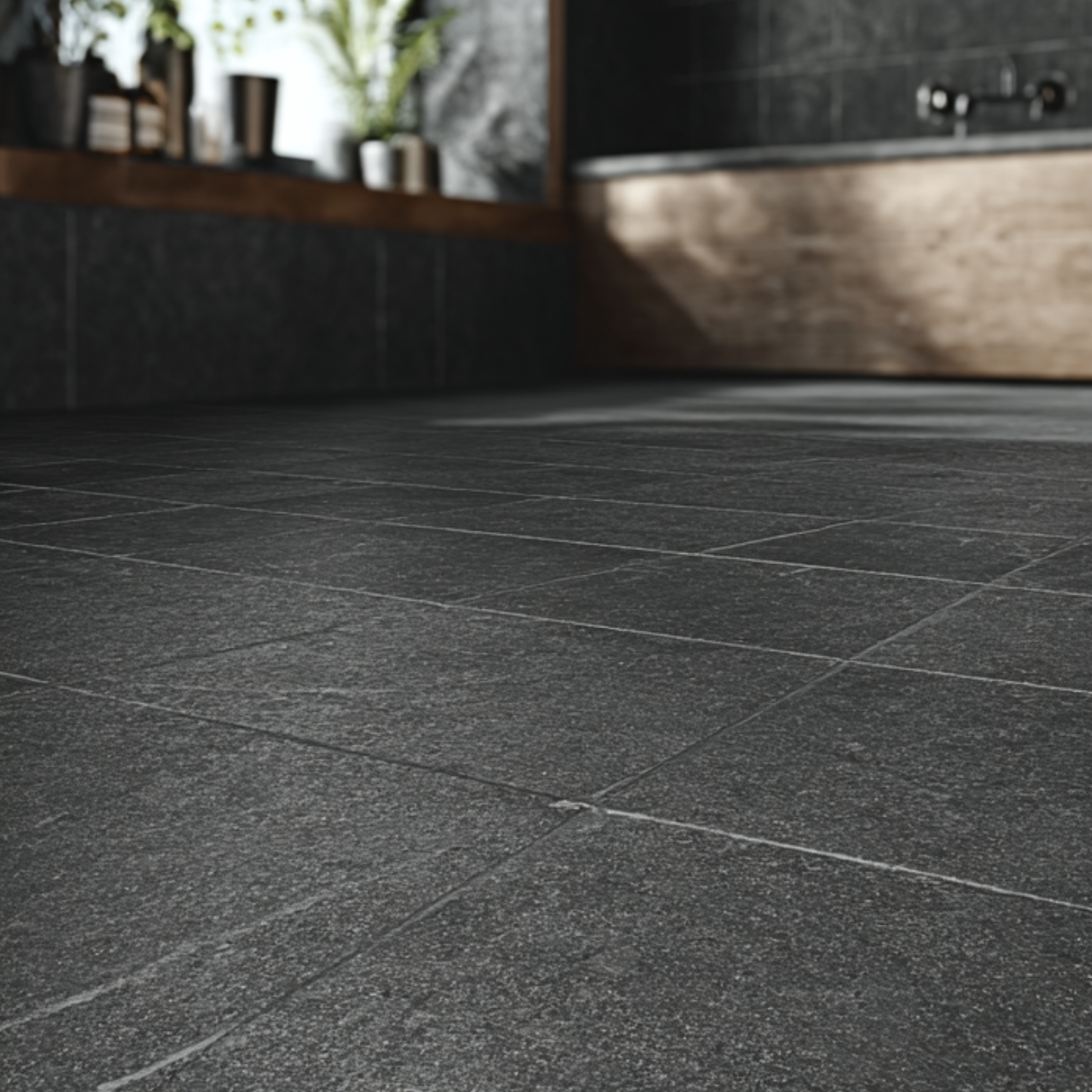 Zelfklevende Vloertegels - Raw Antraciet - 30,5 x 30,5 cm