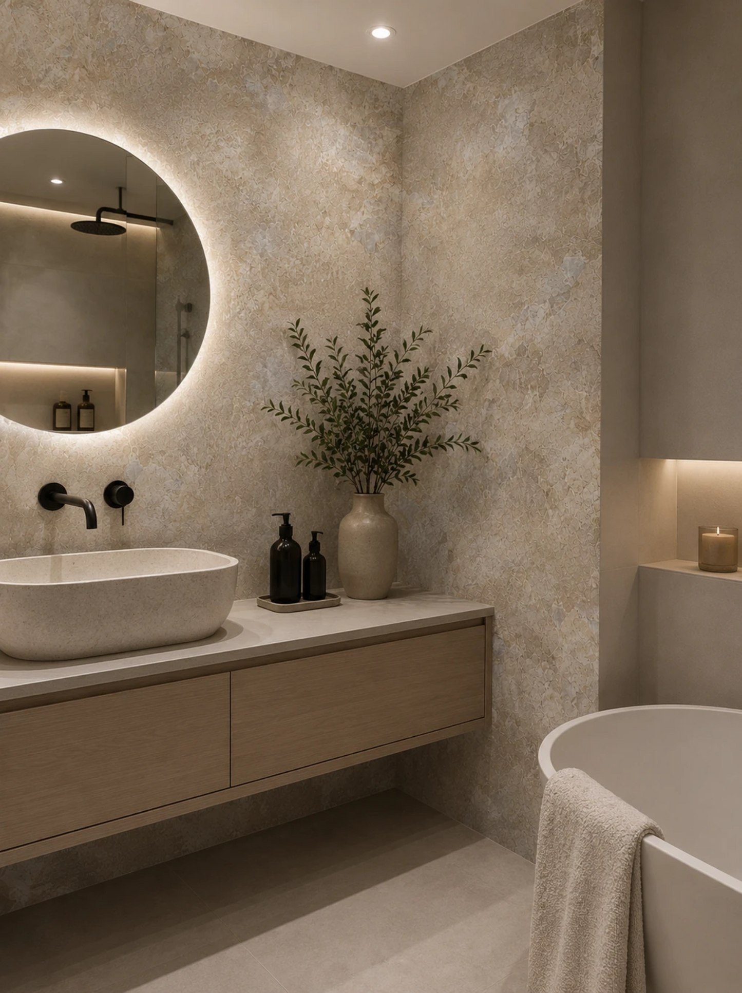 SPC Wandpaneel - Solare Beige/Taupe - Mat - 280×120 cm