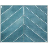 Plaktegel Sample - Ocean Blue Visgraat