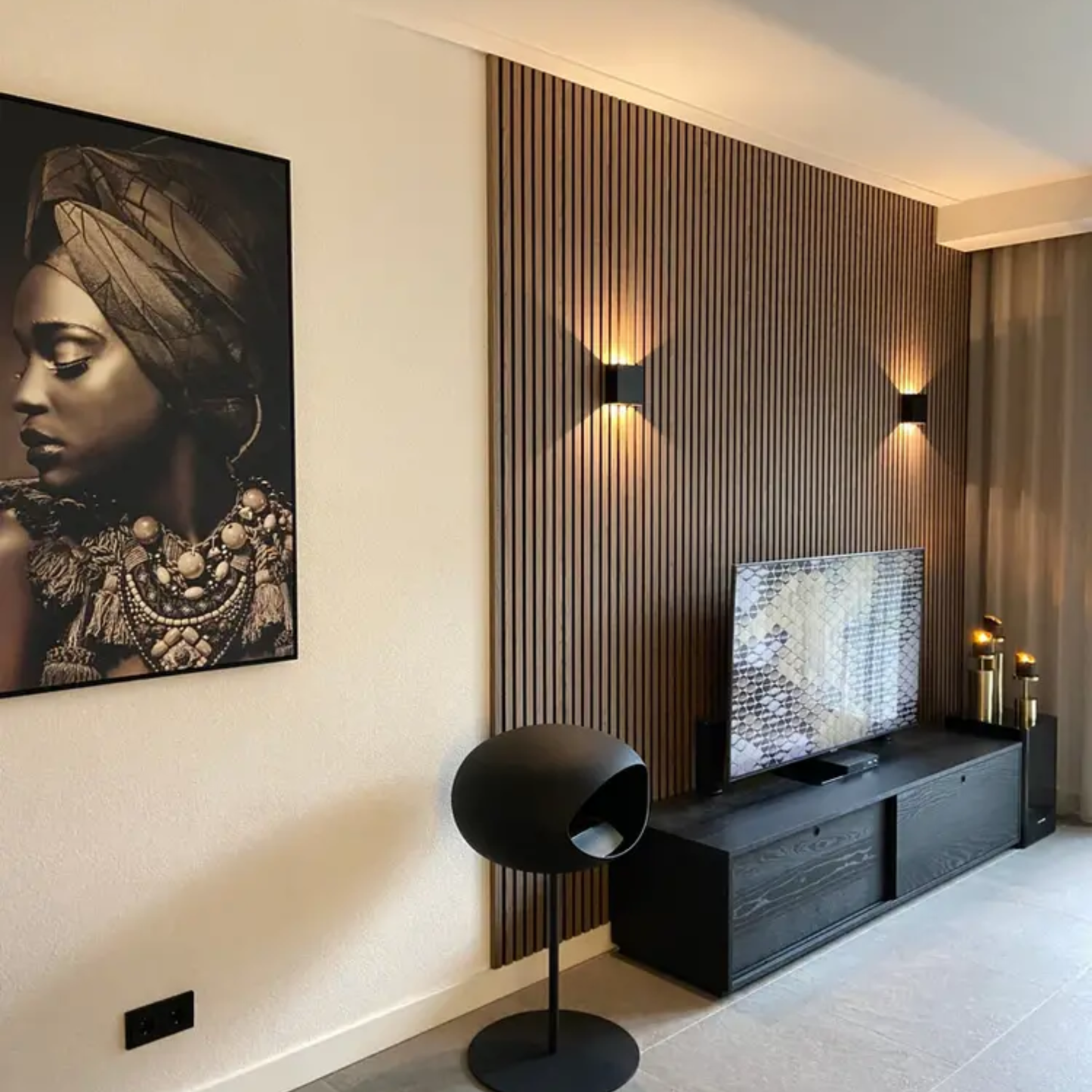 Akoestisch paneel - Wenge Oak - 260 x 60 cm