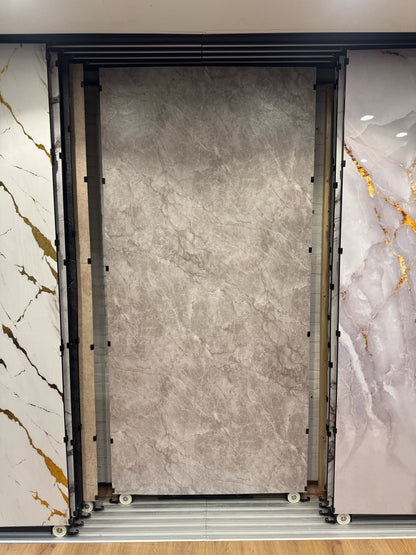 PVC marmerplaat taupe mat