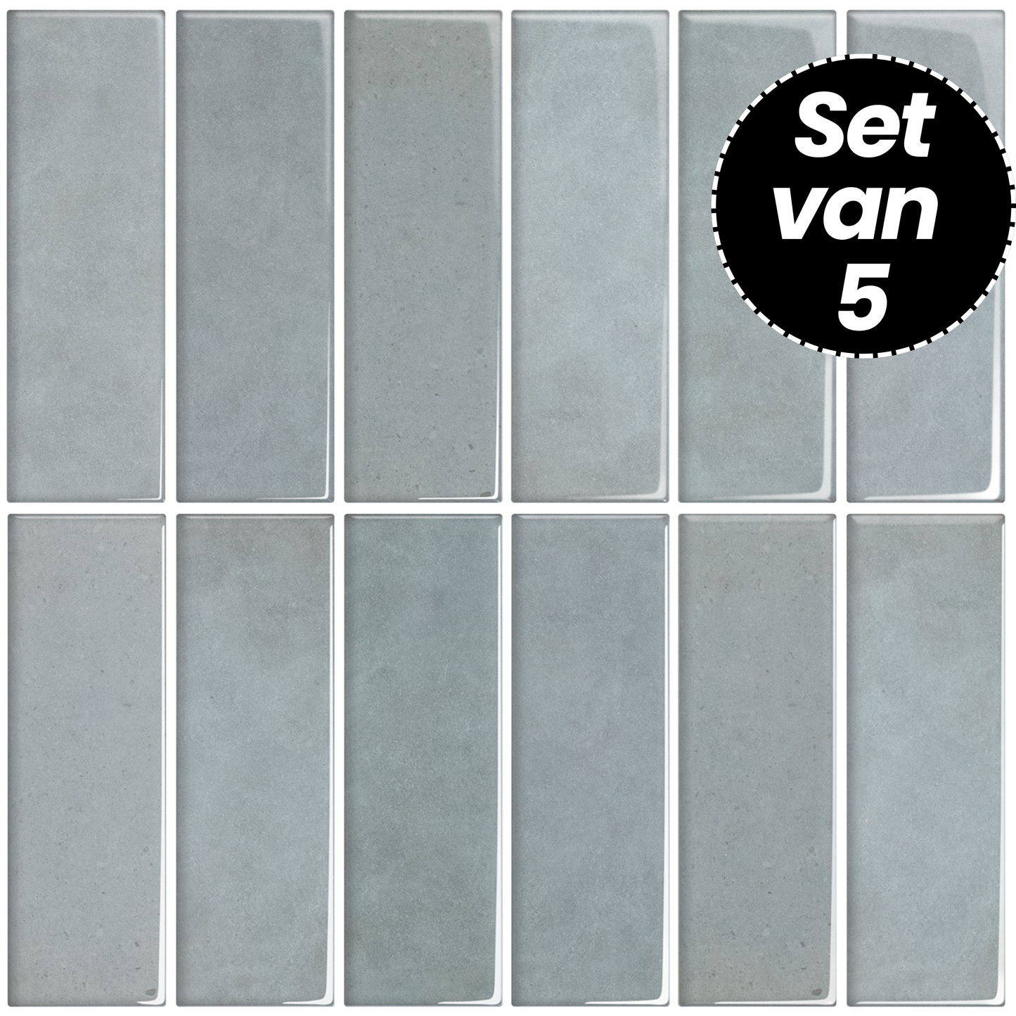 Plaktegels – Kotor Blue - 30,5 x 30,5 cm - Set van 5