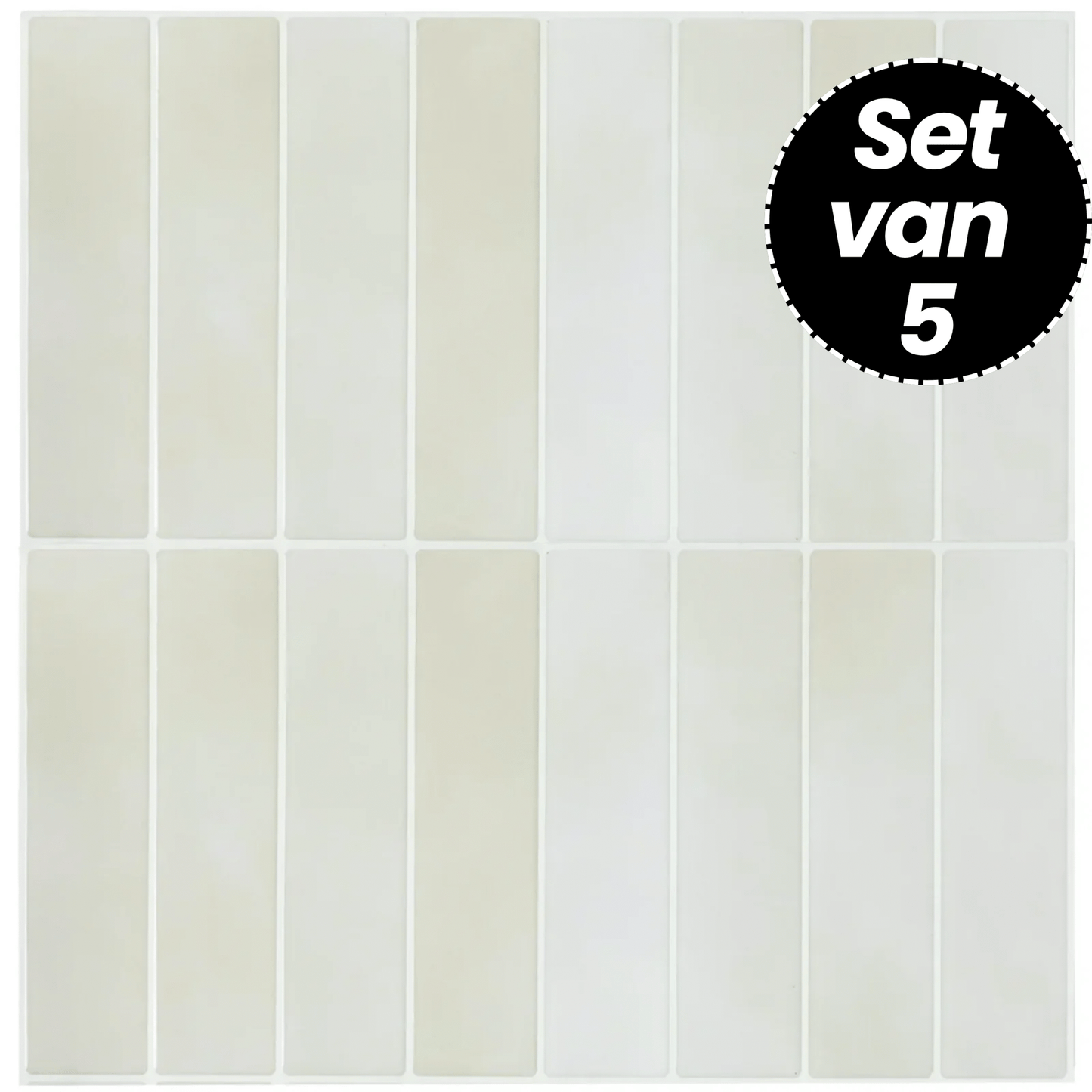 Plaktegels – Santorini Beige - 30,5 x 30,5 cm - Set van 5