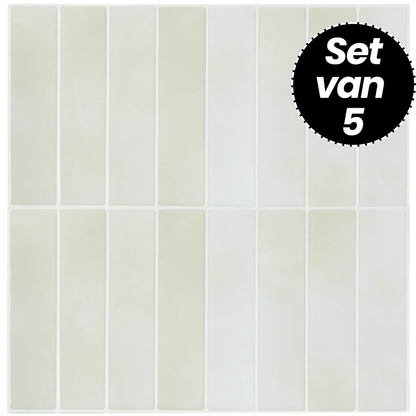 Plaktegels – Santorini Beige - 30,5 x 30,5 cm - Set van 5