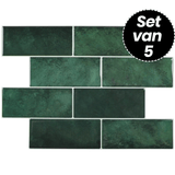 Plaktegels – Olive Green - 29,4 x 21,2 cm - Set van 5