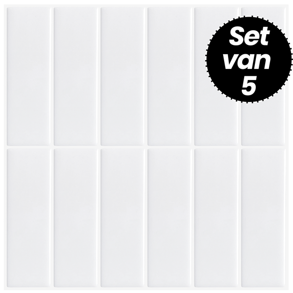 Plaktegels – Alta White - 30,5 x 30,5 cm - Set van 5