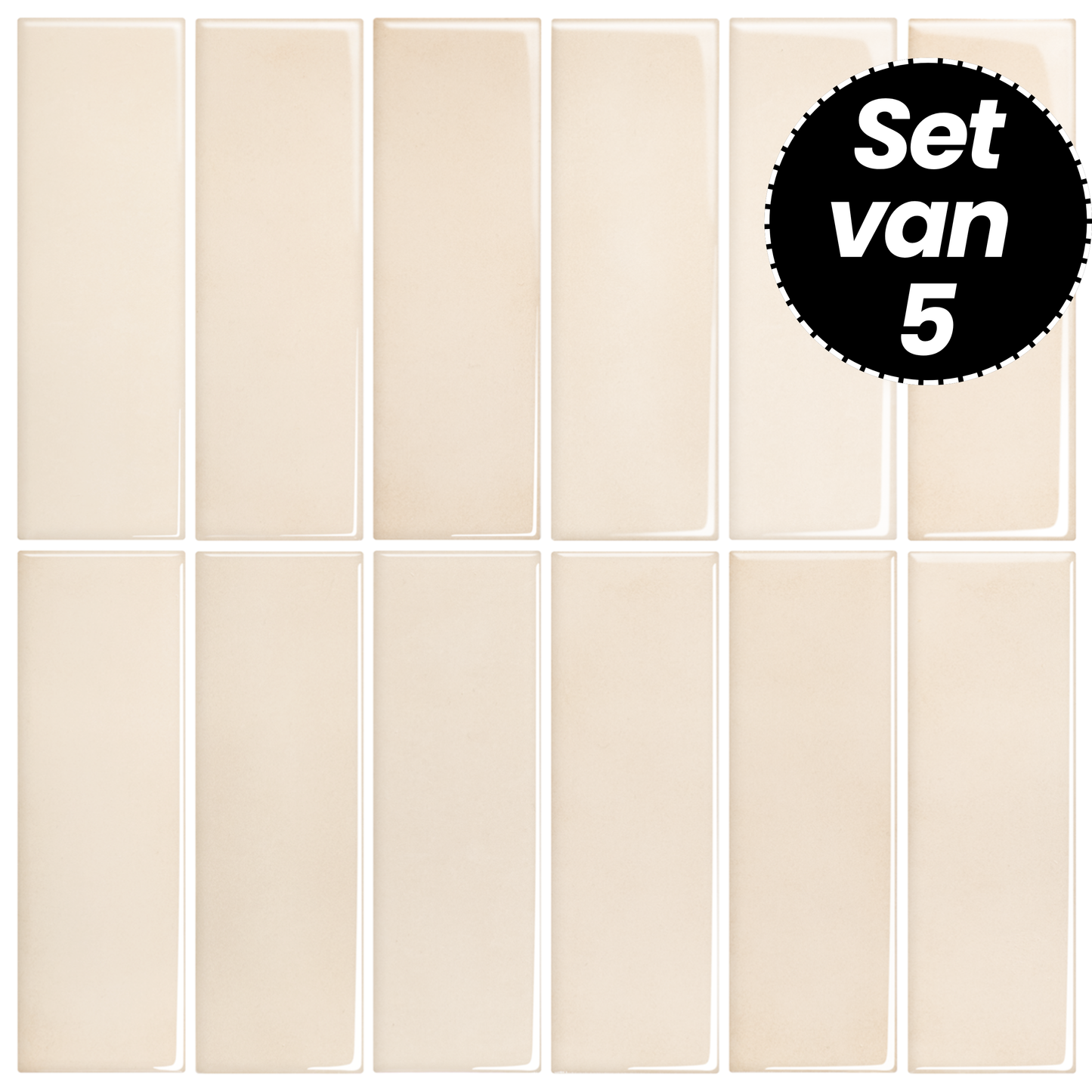 Plaktegels – Soft Peach - 30,5 x 30,5 cm - Set van 5