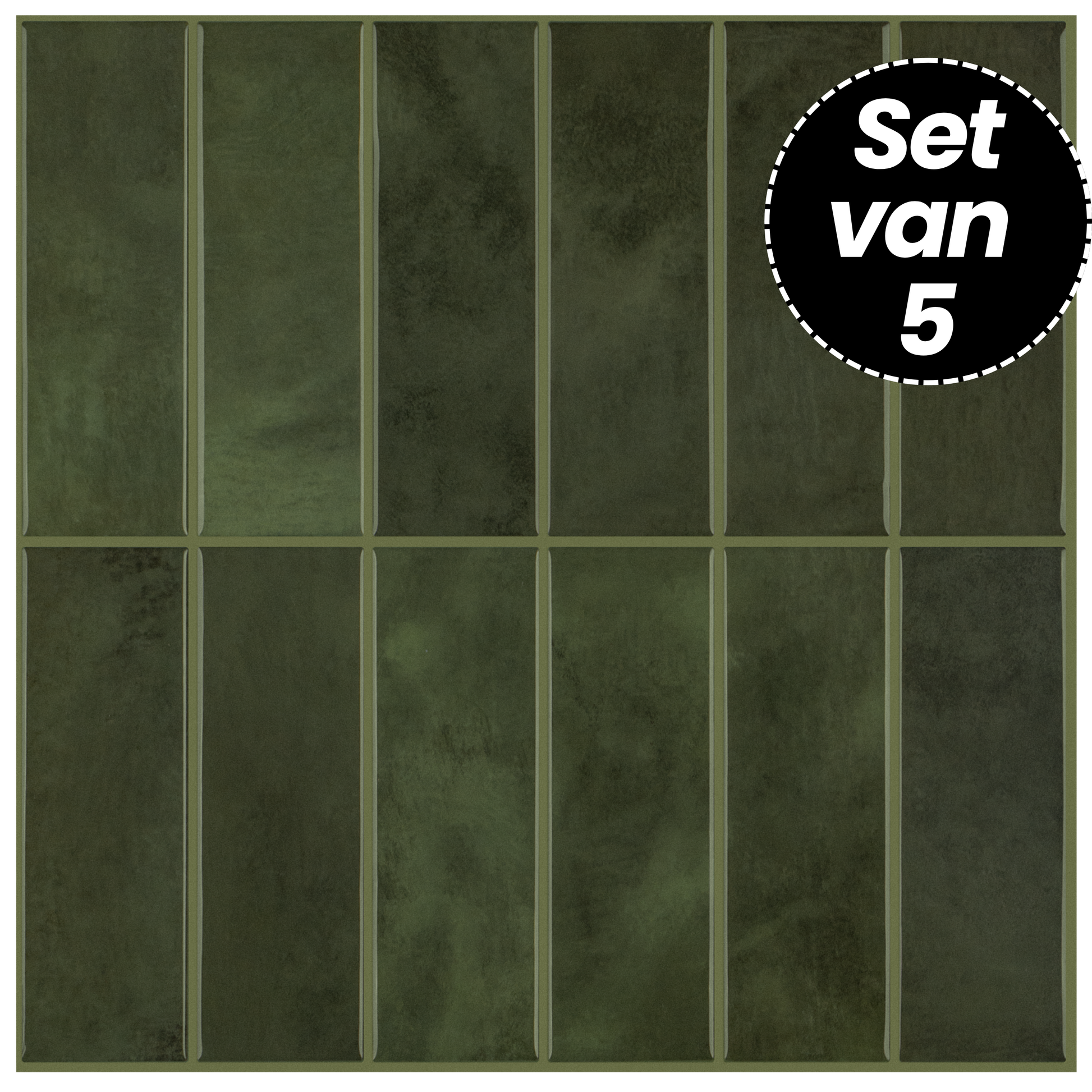 Plaktegels – Moroccan Green - 30,5 x 30,5 cm - Set van 5