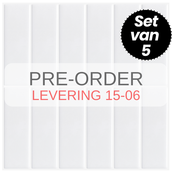 Plaktegels – Alta White - 30,5 x 30,5 cm - Set van 5