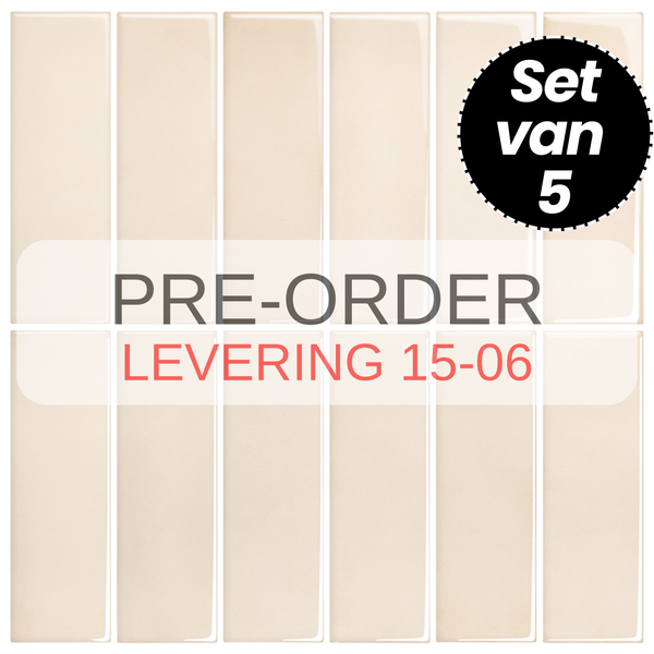 Plaktegels – Soft Peach - 30,5 x 30,5 cm - Set van 5