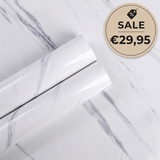 Zelfklevend behang - White Marmer - 60 cm x 10 m - Glans