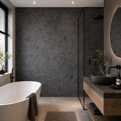 Zelfklevend behang - Dark Concrete - 60 cm x 10 m - Mat