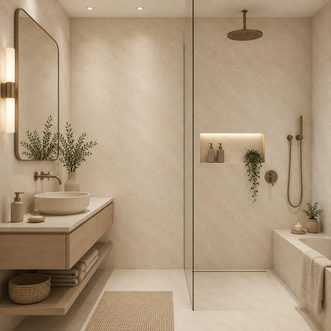 Zelfklevend behang - Oxide Beige - 60 cm x 10 m - Mat