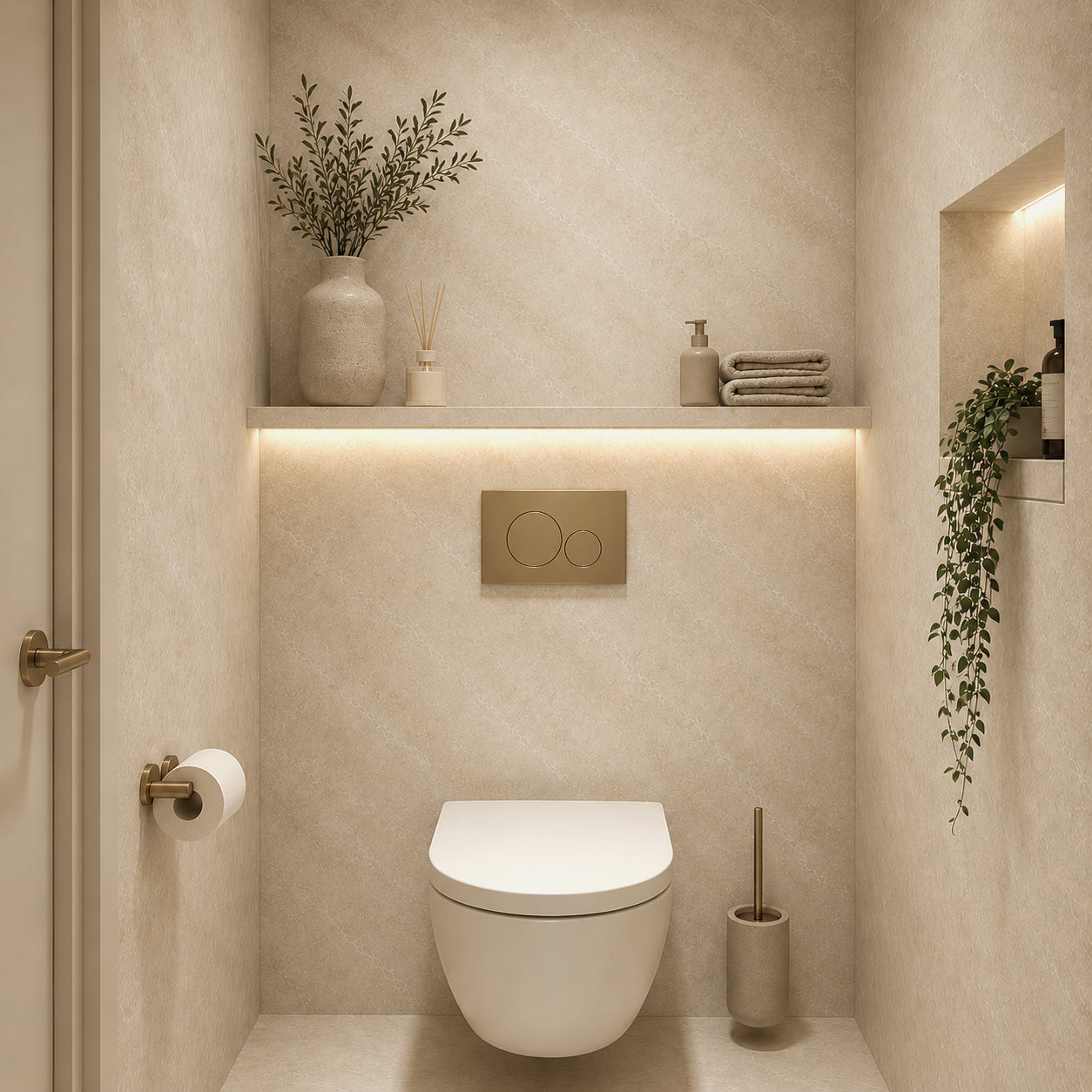 Zelfklevend behang - Oxide Beige - 60 cm x 10 m - Mat