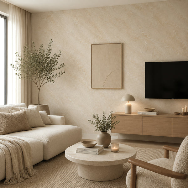 Zelfklevend behang - Oxide Beige - 60 cm x 10 m - Mat