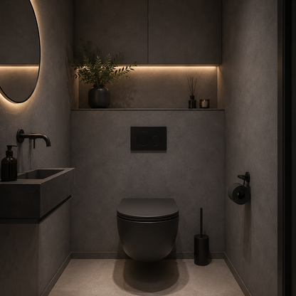 Zelfklevend behang - Dark Cement - 60 cm x 10 m