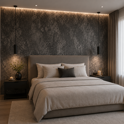 PVC Marmer Plaat - Rusty Dark - MAT - 280 x 120 cm