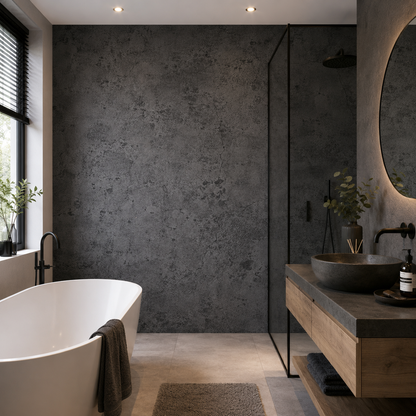 Zelfklevend behang - Dark Concrete - 60 cm x 10 m