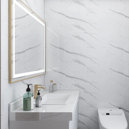 Zelfklevend behang - White Marmer - 60 cm x 10 m - Glans