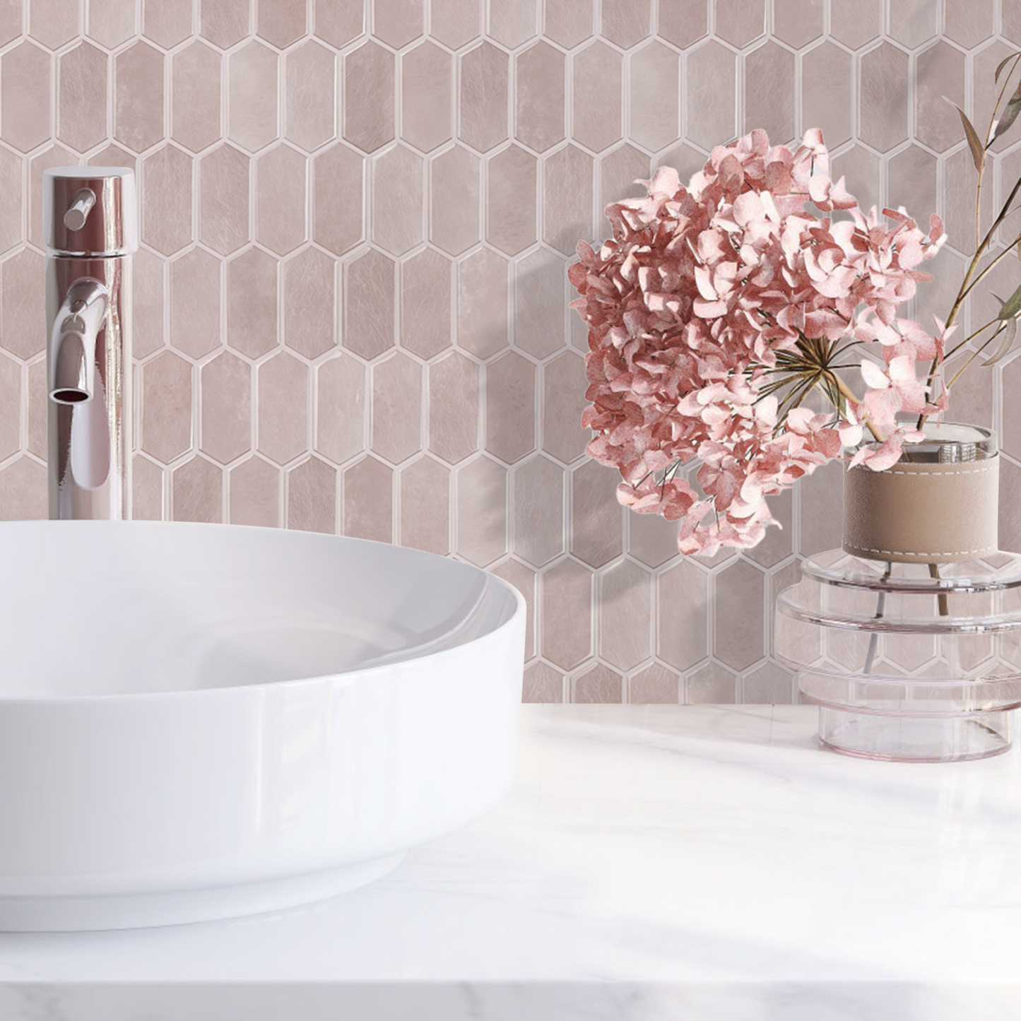 Plaktegels – Marrakesh Blush - 30,5 x 30,5 cm - Set van 5