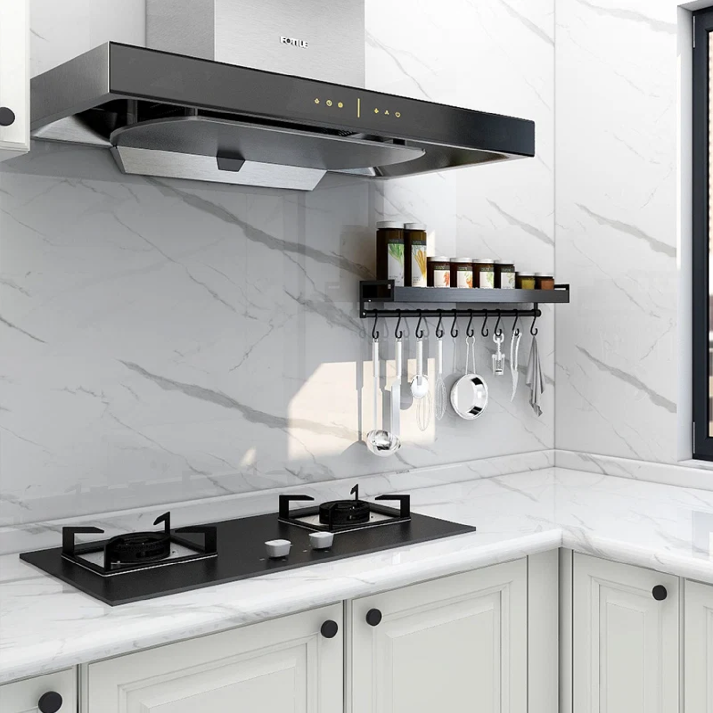 Zelfklevend behang - White Marmer - 60 cm x 10 m - Glans