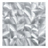 Zelfklevende tegels - Brushed Silver - 30,5 x 30,5 cm