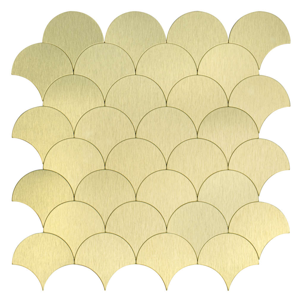Zelfklevende tegels - Shells Gold - 26,6 x 26,6 cm