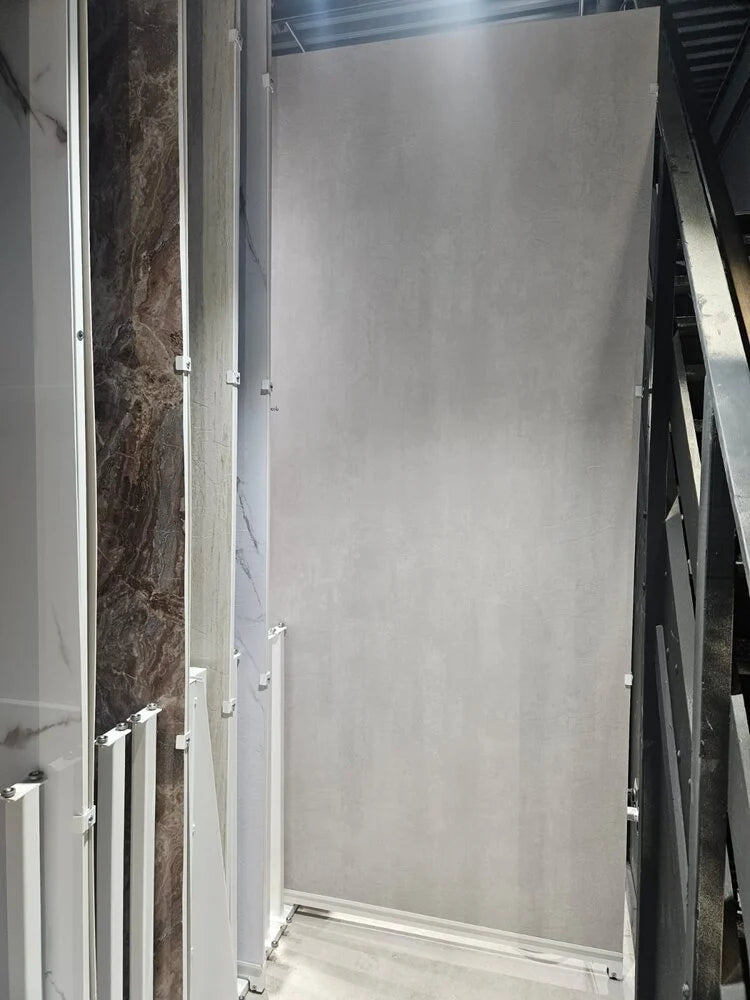 PVC Marmer Plaat - Concrete Light Grey - MAT - 280 x 120 cm