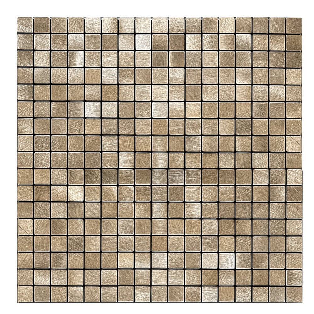Zelfklevende tegels - Squares Bronze -  26,5 x 26,5 cm