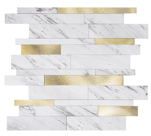 Zelfklevende tegels - Rectangle Gold Marmer - 30,3 x 29,8 cm