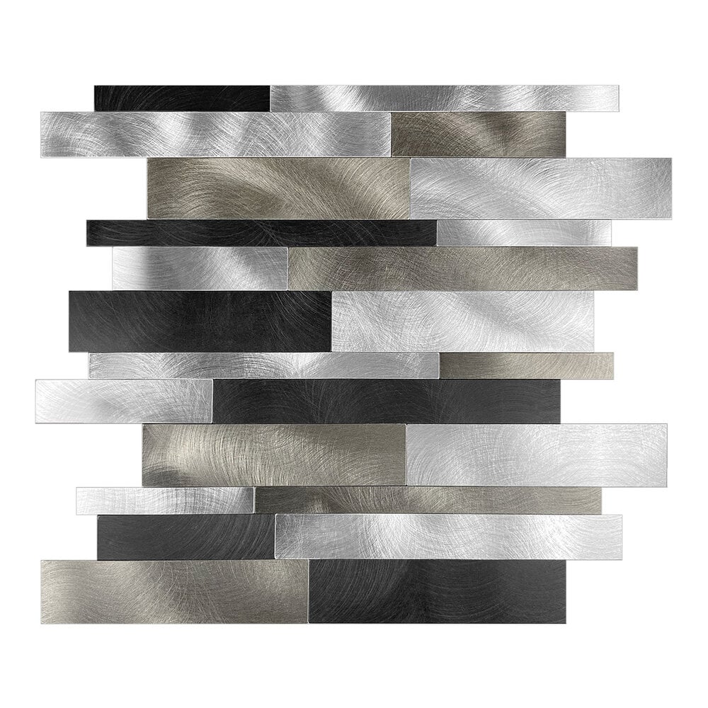 Zelfklevende tegels - Rectangle Silver - 30,3 x 29,8 cm