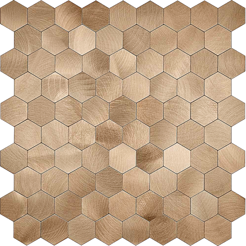Zelfklevende tegels - Hexagon Bronze - 29,1 x 28,6 cm