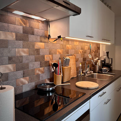 Zelfklevende tegels - Bricked Grey -  30,5 x 30,5 cm - afbeelding 2