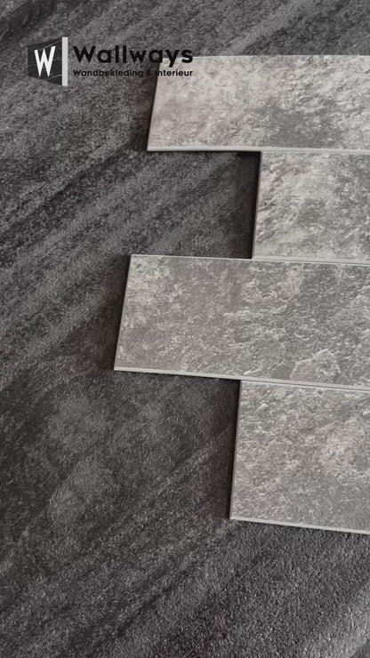 Zelfklevende tegels - Bricked Antraciet - 30,5 x 30,5 cm
