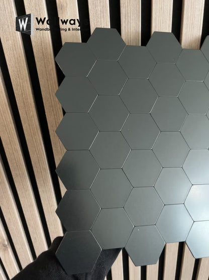 Zelfklevende tegels - Hexagon Black -  29,2 x 28,8 cm