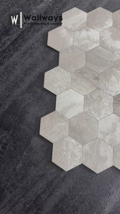 Zelfklevende tegels - Hexagon Taupe Stone - 29 x 28,8 cm