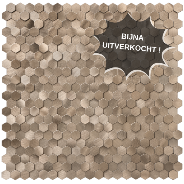 Zelfklevende tegels - Hexagon Mini Bronze - 30,8 x 29,8 cm