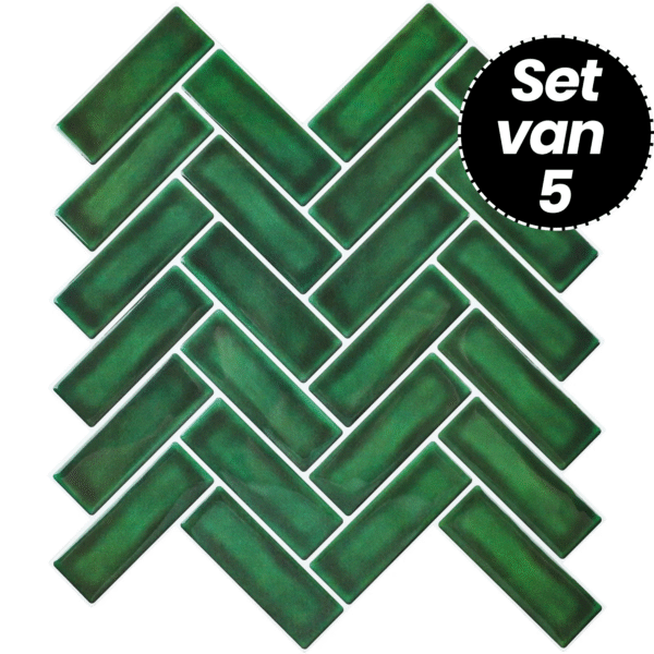 Plaktegels – Jakarta Green - 30,5 x 25,5 cm - Set van 5