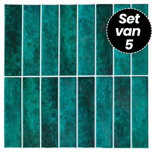 Plaktegels – Blue Lagoon - 30,5 x 30,5 cm - Set van 5
