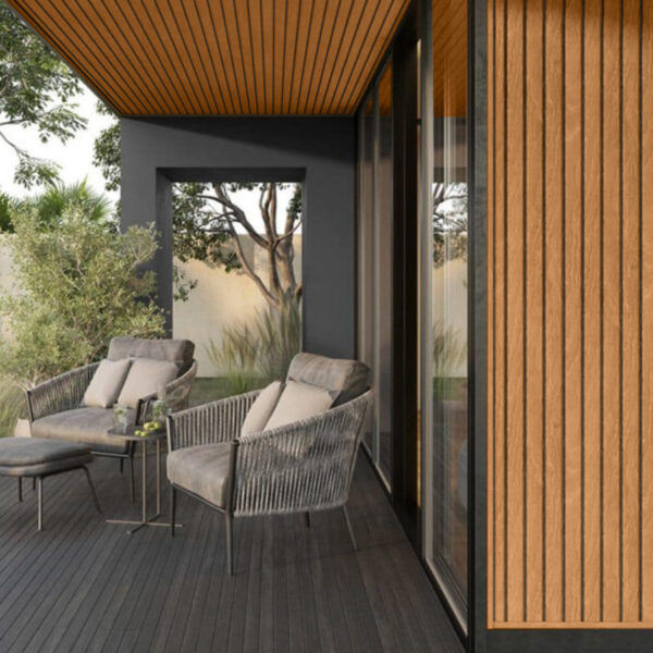 Kunststof Gevelbekleding - Composiet - Deepline Teak - 290 x 22 cm - Afbeelding 2